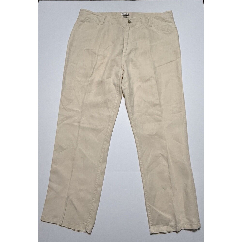Peter Millar Pants Mens Size 38 Seaside Collection Beige 100% Linen Casual 38X28